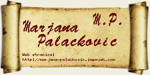 Marjana Palačković vizit kartica